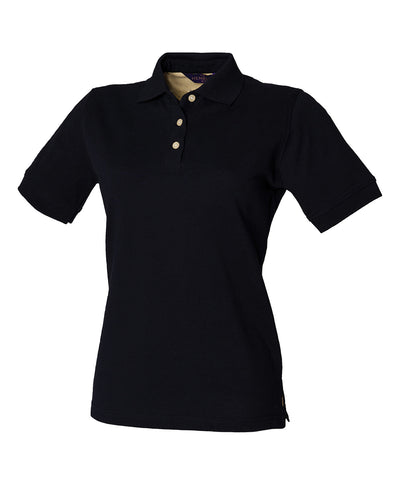Camiseta polo clsica de piqu de algodn para mujer | Azul Marino