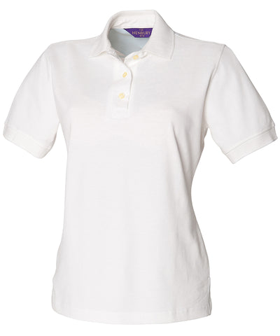 Camiseta polo clsica de piqu de algodn para mujer | Blanco