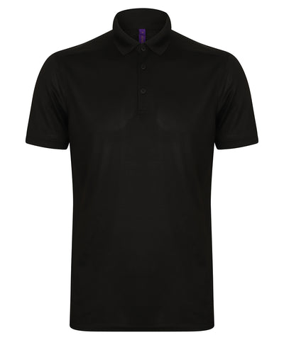 Camiseta polo elstica avec acabado qui absorbe la humedad (corte entallado) | Noir Intenso