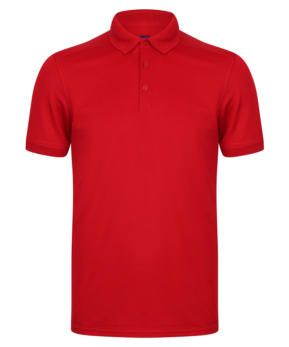 Camiseta polo elstica con acabado que absorbe la humedad (corte entallado) | Rojo - Carmes