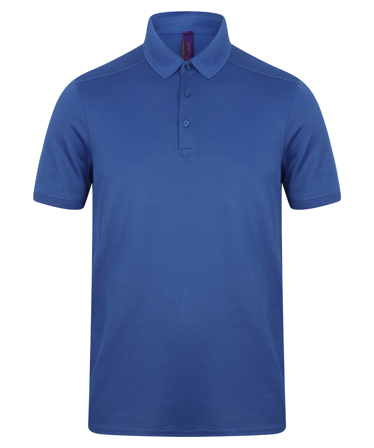 Camiseta polo elstica con acabado que absorbe la humedad (corte entallado) | Azul Verdadero