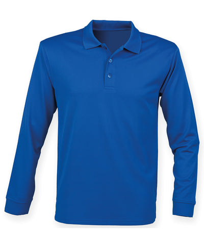 Polo de manga larga Coolplus® | Azul Real