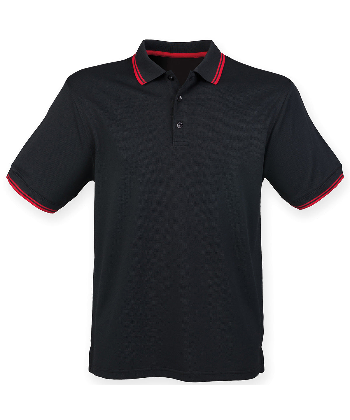 Double tipped Coolplus® polo shirt | Black/Red