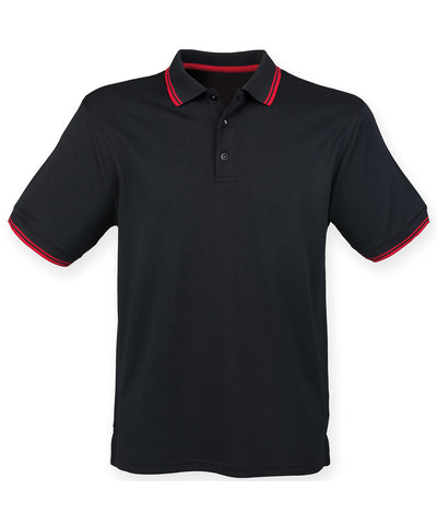 Double tipped Coolplus® polo shirt | Black/Red