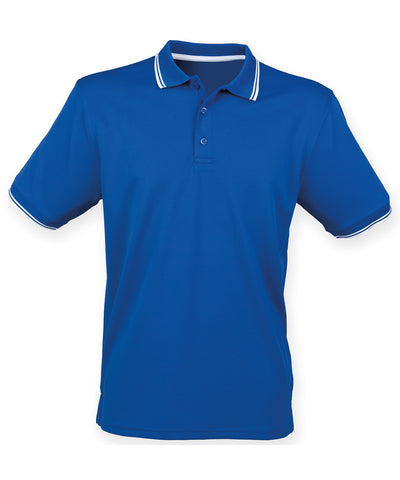 Camiseta polo Coolplus® de doble punta | Azul Real/Blanco