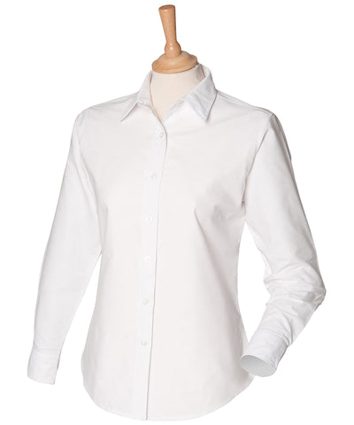 Camisa Oxford clsica de manga larga para mujer | Blanco
