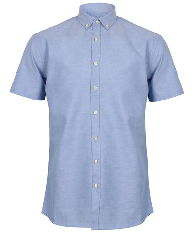 Camisa Oxford de manga corta moderna | Azul Cielo