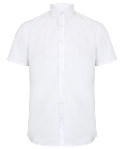 Camisa Oxford de manga corta moderna | Blanco