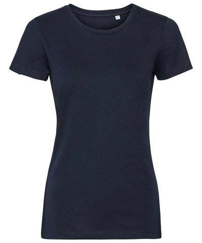 Camiseta orgnica pura para mujer | Azul Marino Francs