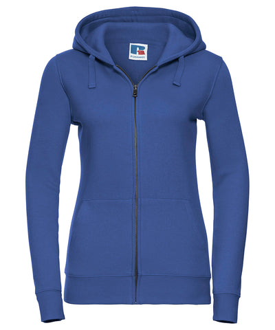 Sudadera con capucha autntica para mujer con cremallera | Azul Real Brillante