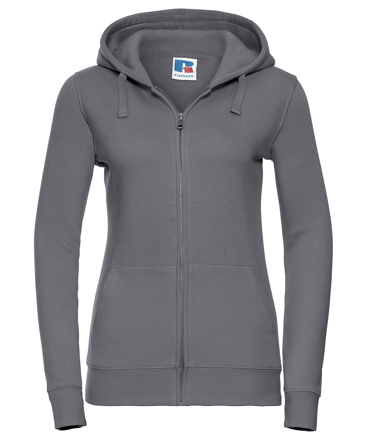 Sudadera con capucha autntica para mujer con cremallera | Convoy Grey