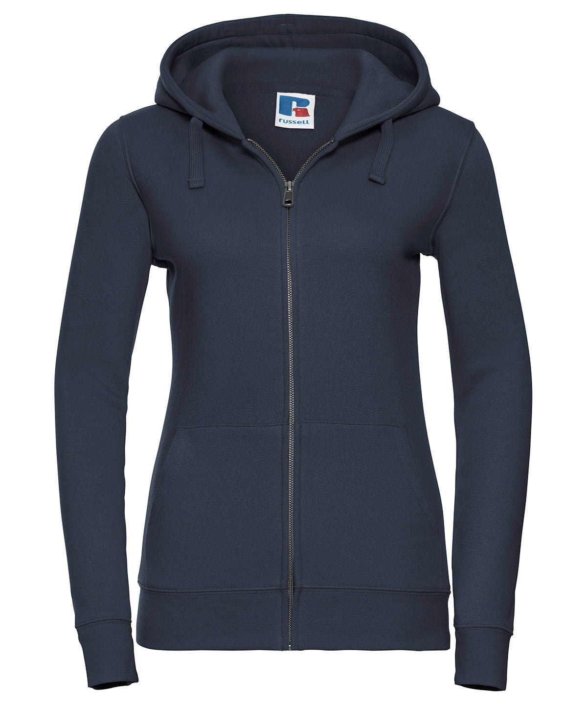 Sudadera con capucha autntica para mujer con cremallera | Azul Marino Profundo