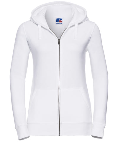 Sudadera con capucha autntica para mujer con cremallera | Blanco