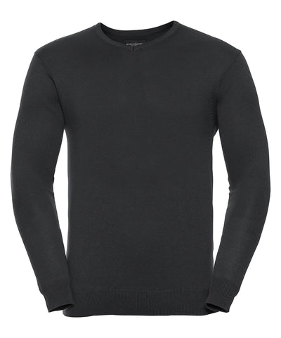 V-Ausschnitt Strickpullover | Schwarz