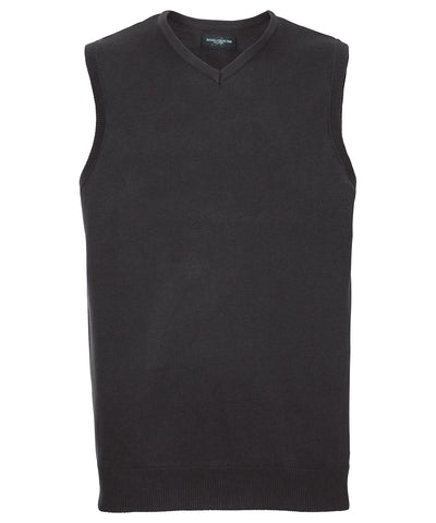 Jersey de punto sin mangas con escote en V | Negro