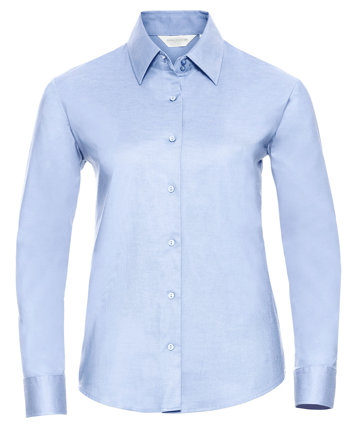 Camisa Oxford de manga larga para mujer de fcil cuidado | Azul Oxford