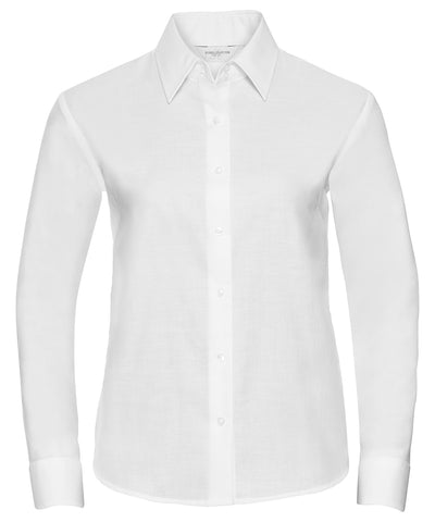 Camisa Oxford de manga larga para mujer de fcil cuidado | Blanco