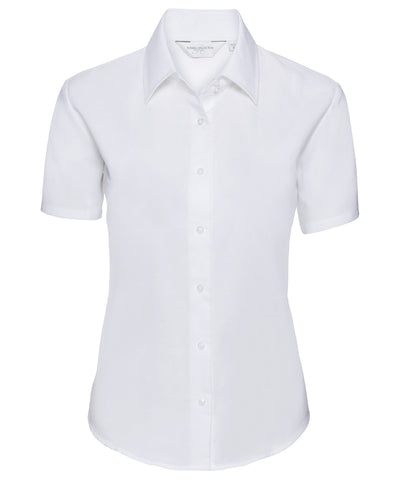 Camisa Oxford de manga corta para mujer | Blanco