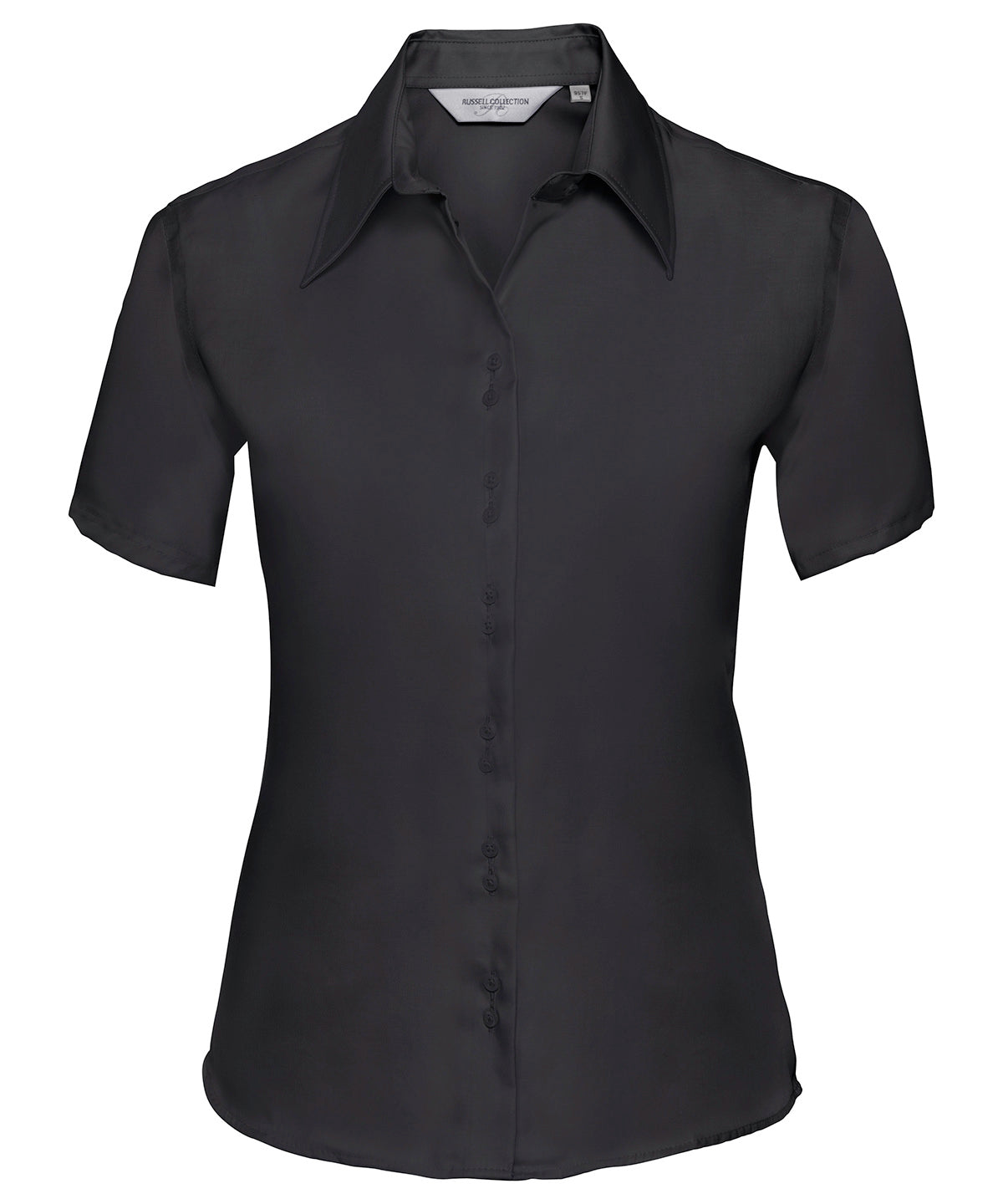 Camisa de manga corta para mujer definitiva sin plancha | Negro