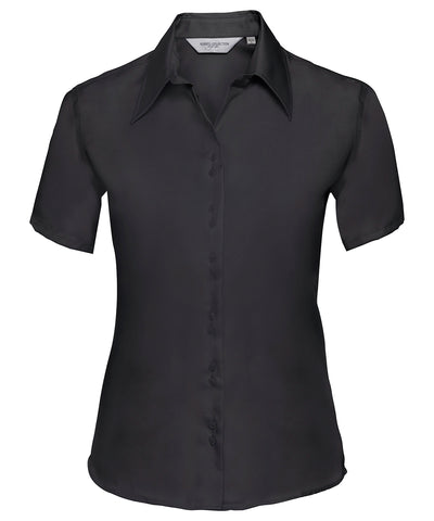 Camisa de manga corta para mujer definitiva sin plancha | Negro