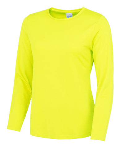Camiseta fresca de manga larga para mujer | Amarillo Elctrico