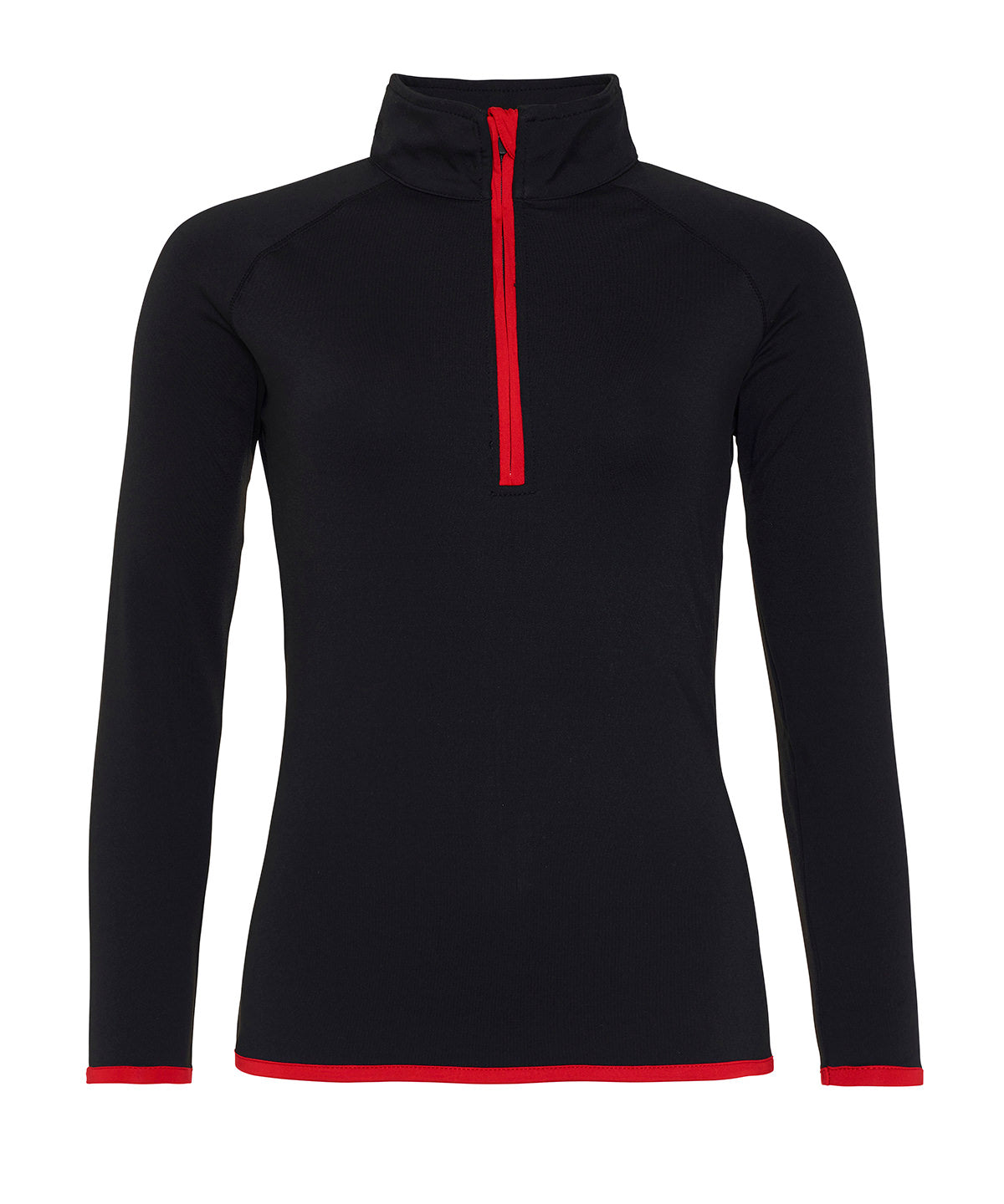 Sudadera con cremallera Cool para mujer | Negro Intenso/Fuego Carmes
