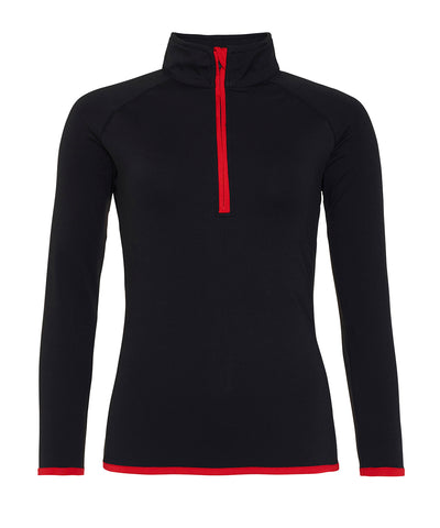 Sudadera con cremallera Cool para mujer | Negro Intenso/Fuego Carmes