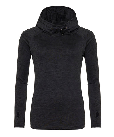Top de cuello alto fresco para mujer | Gris Pizarra Melange
