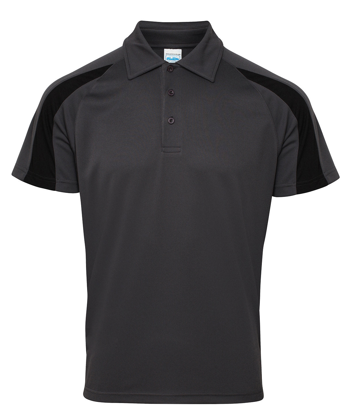 Polo fresco Contrast | Gris Carbn/Negro Jet
