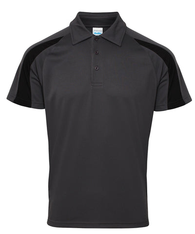 Polo fresco Contrast | Gris Carbn/Negro Jet