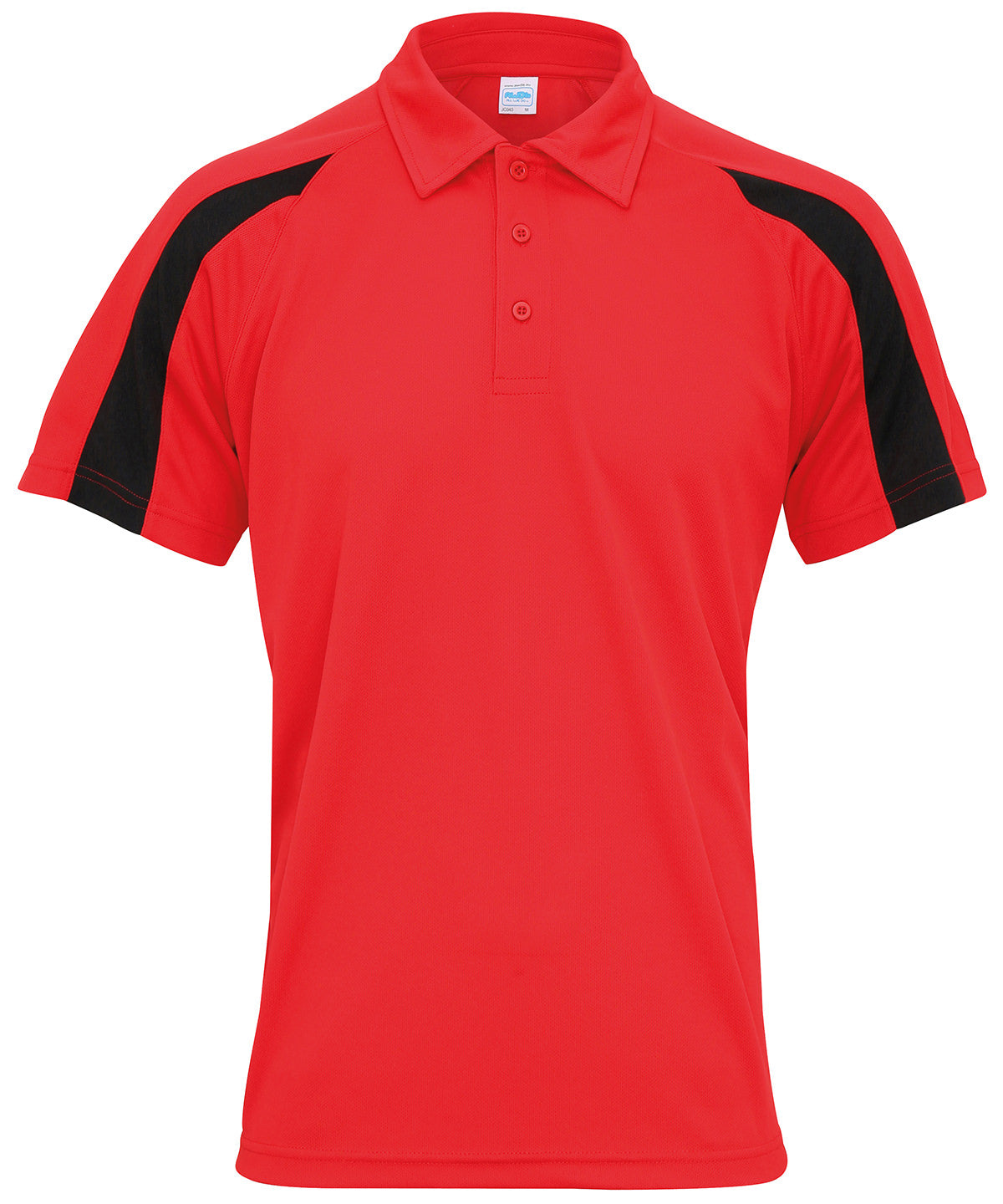 Polo fresco Contrast | Rojo Fuego/Negro Jet