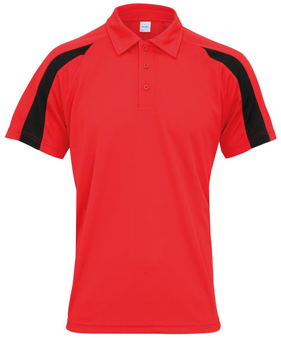Polo fresco Contrast | Rojo Fuego/Negro Jet