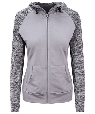 Sudadera con capucha de contraste para mujer Coolplus® | Gris/Gris Melange