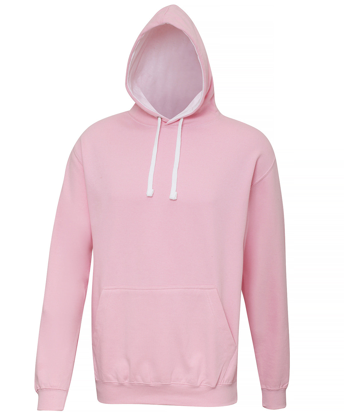 Sudadera avec capucha style universitaire | Rosa Claro/Blanco rtico