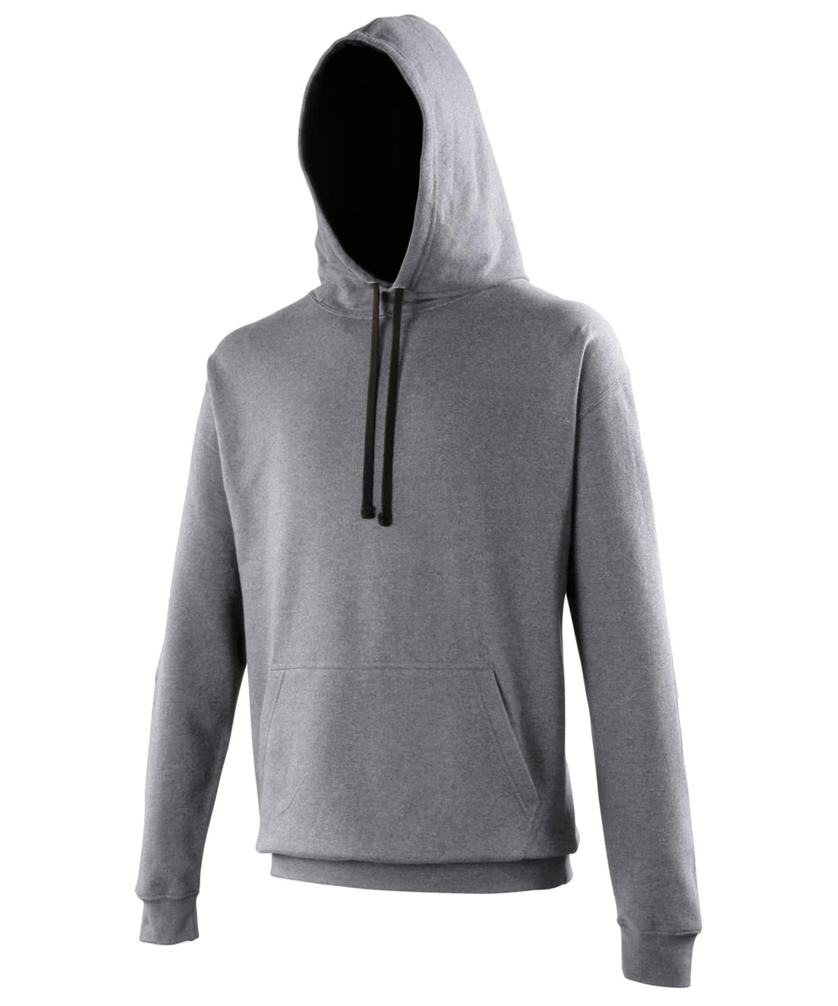 Sudadera avec capucha style universitaire | Gris Carbn/Negro Intenso