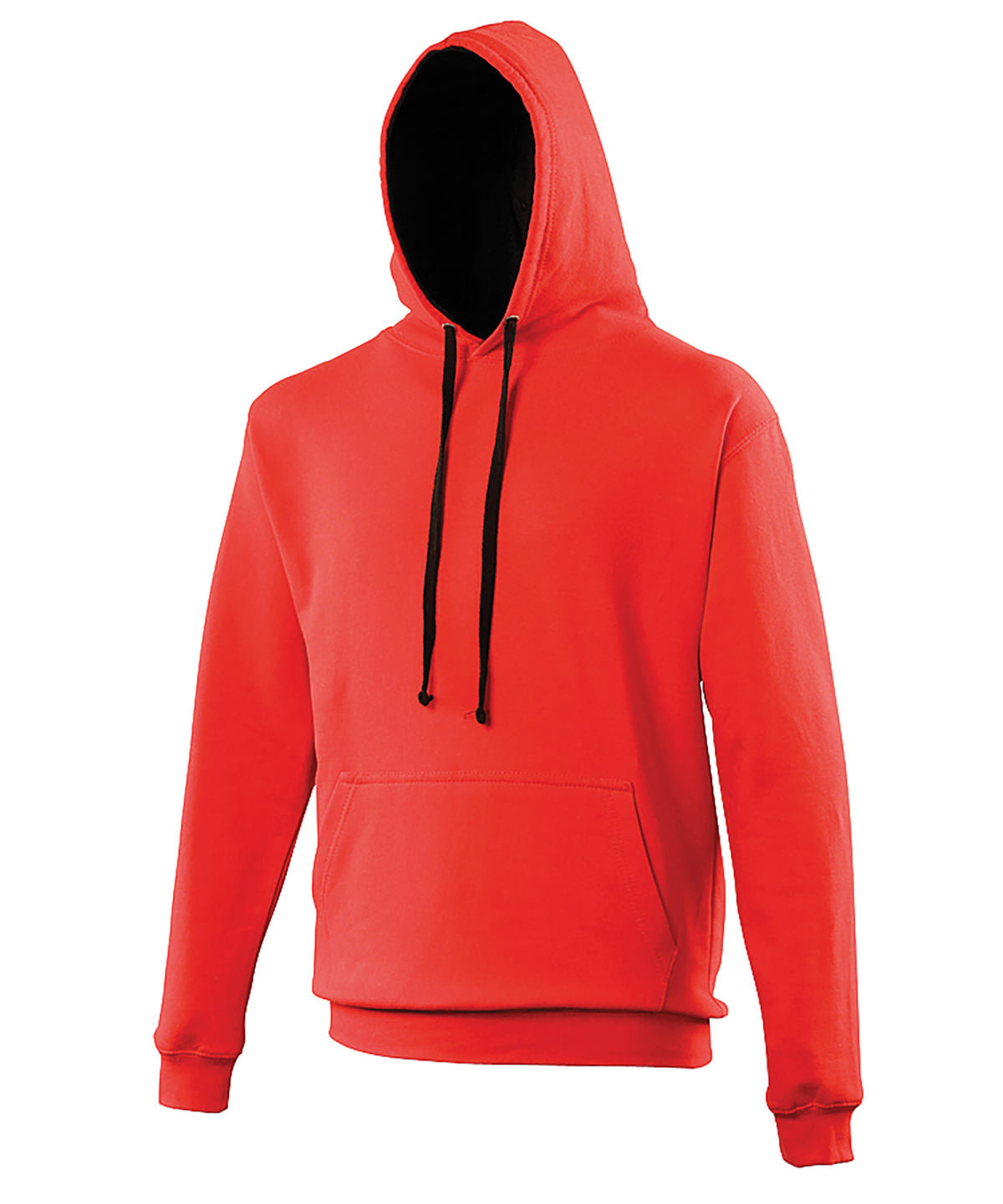 Sudadera avec capucha style universitaire | Rojo Fuego/Negro Jet