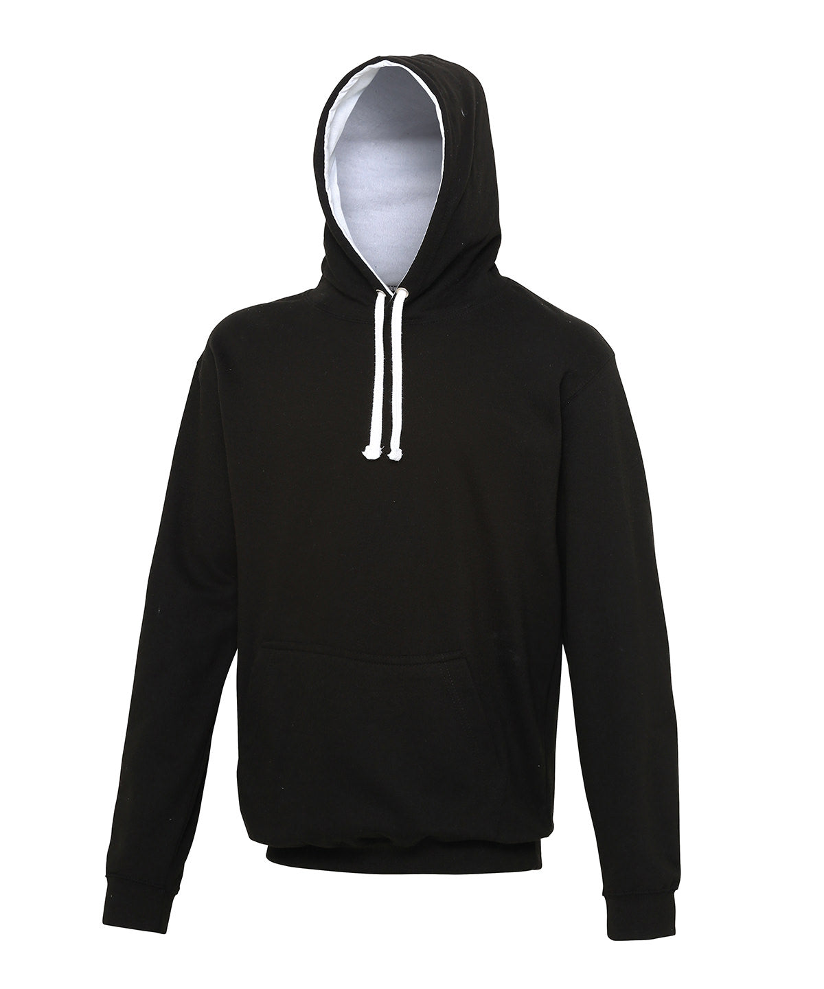 Sudadera avec capucha style universitaire | Negro Intenso/Blanco rtico