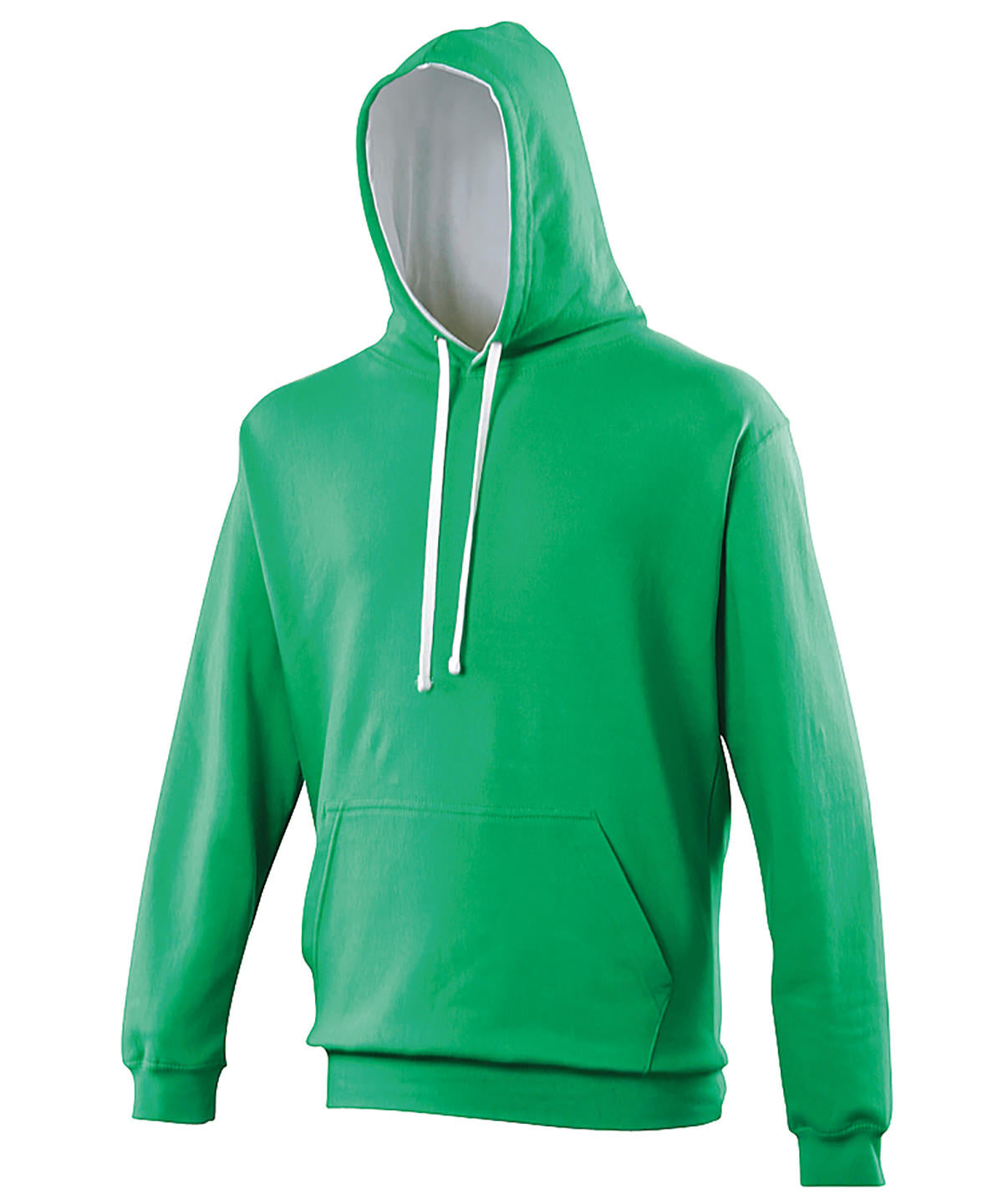 Sudadera con capucha estilo universitario | Verde Kelly/Blanco rtico