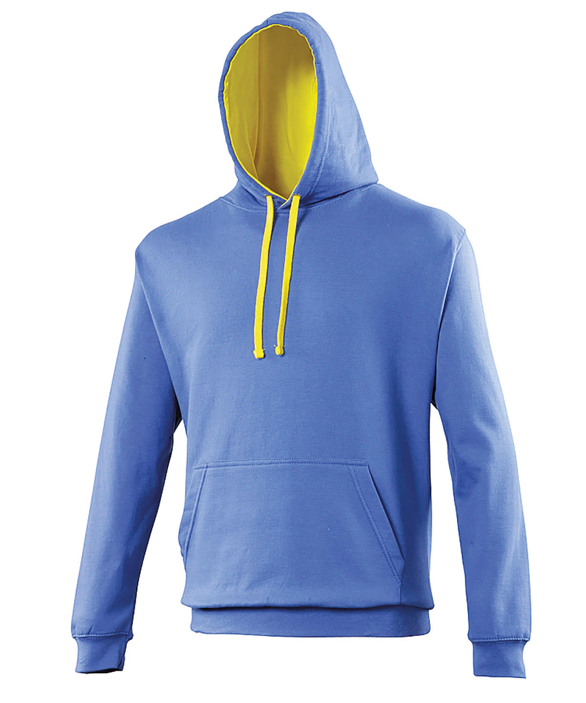 Sudadera con capucha estilo universitario | Azul Real/Amarillo Sol
