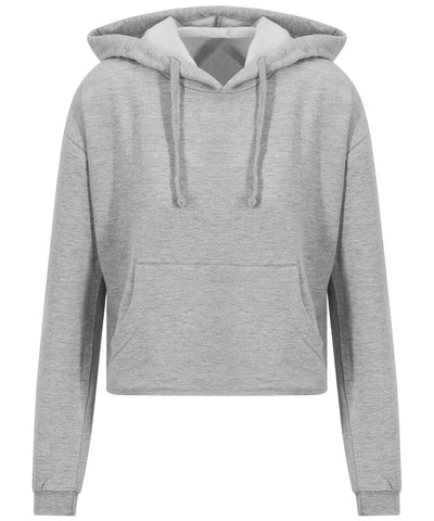 Kurzes Damen-Sweatshirt | Grau gesprenkelt