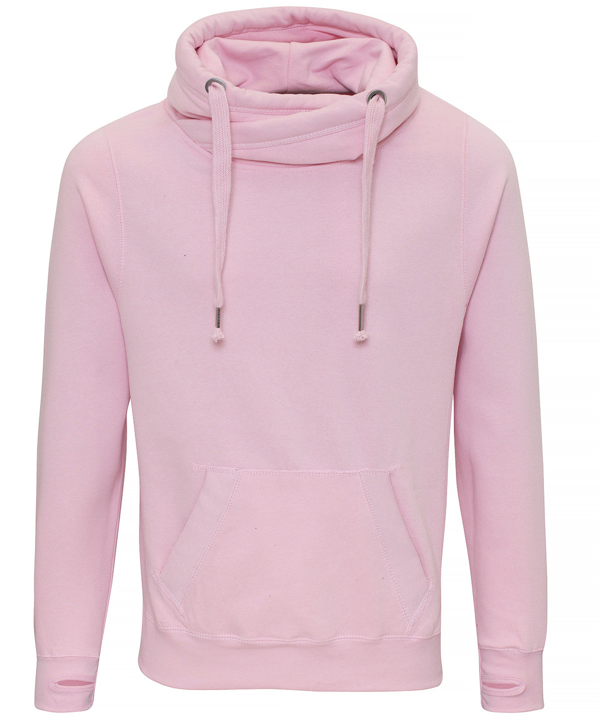 Sudadera con capucha de cuello cruzado | Rosa Pastel