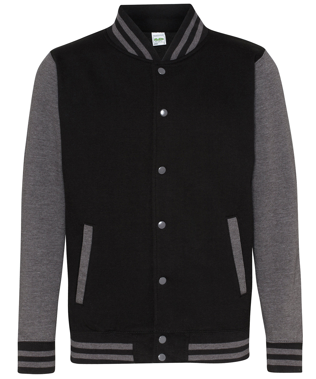 Chaqueta varsity | Negro Intenso/Carboncillo
