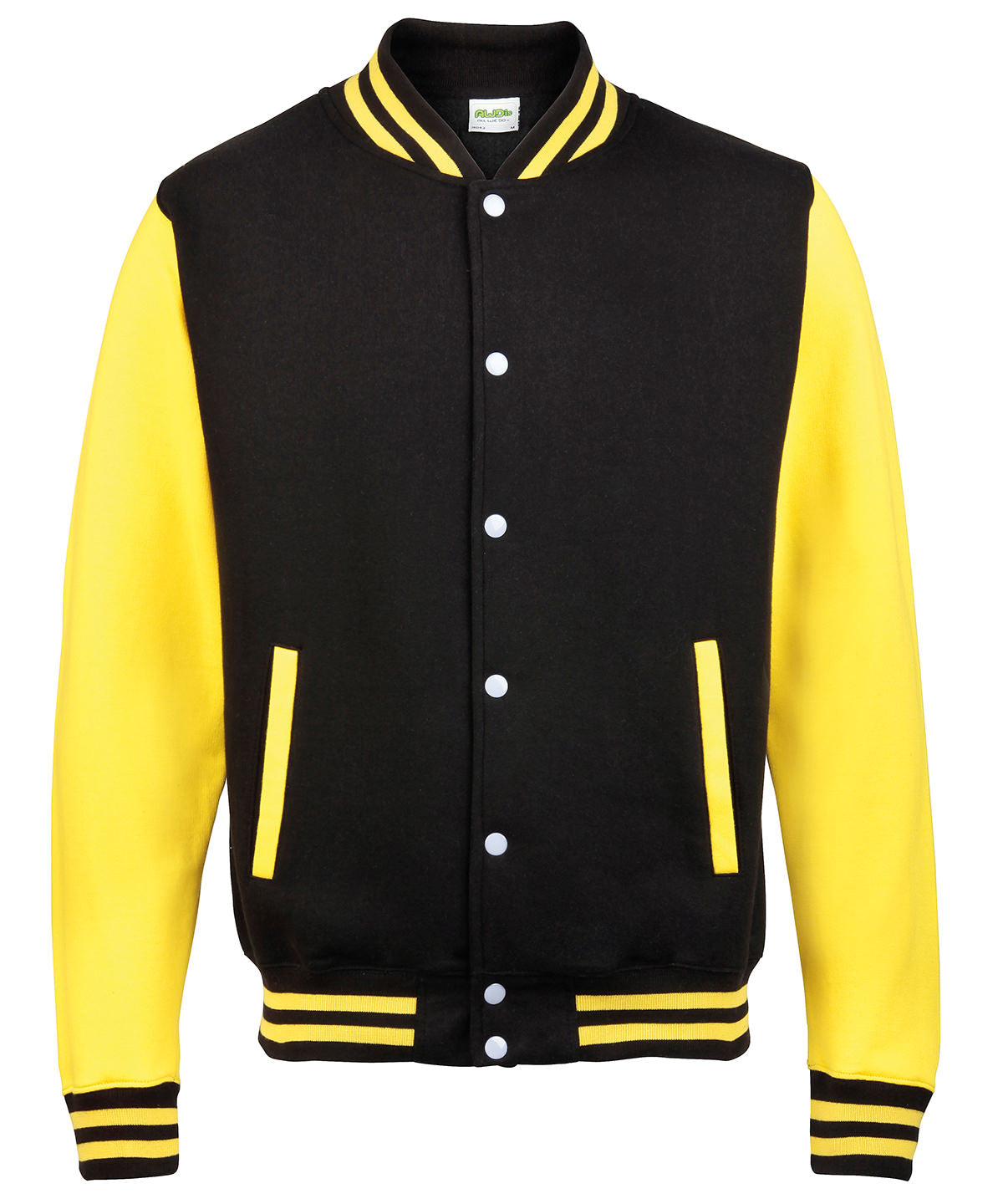 Chaqueta varsity | Negro Azabache/Amarillo Sol - Amarillo Sol Azabache