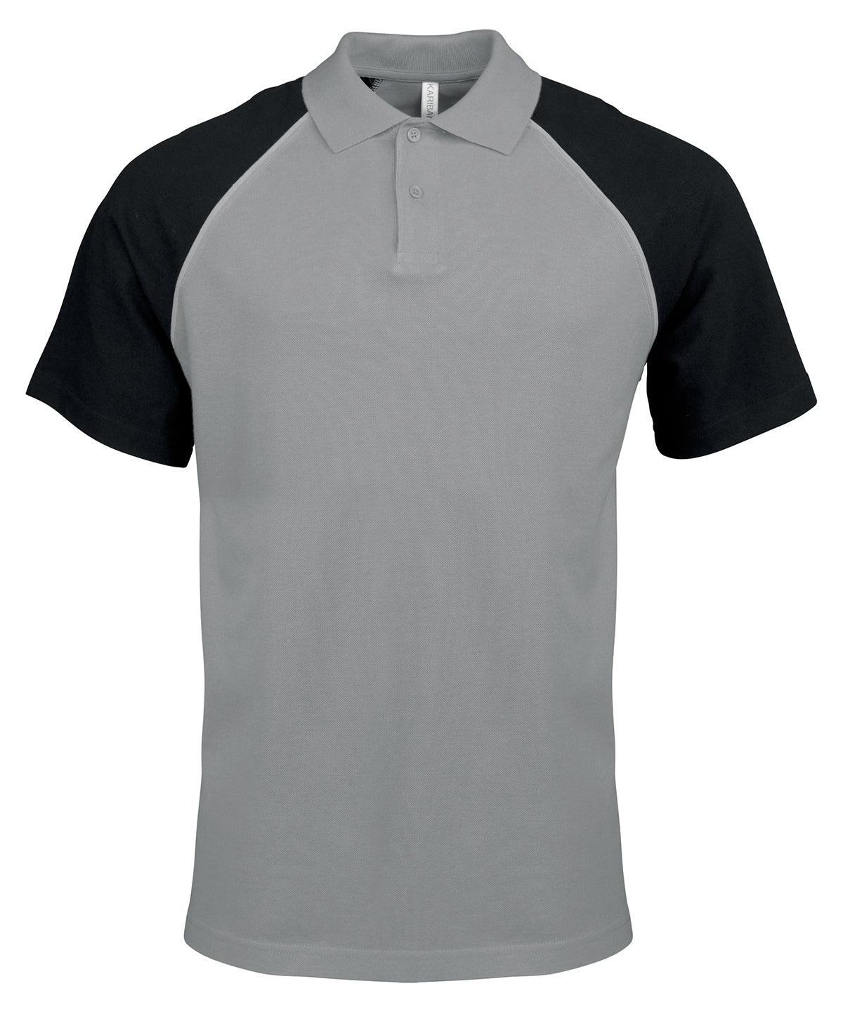Camiseta polo de bisbol con contraste de polo | Gris Pizarra/Gris Claro/Negro