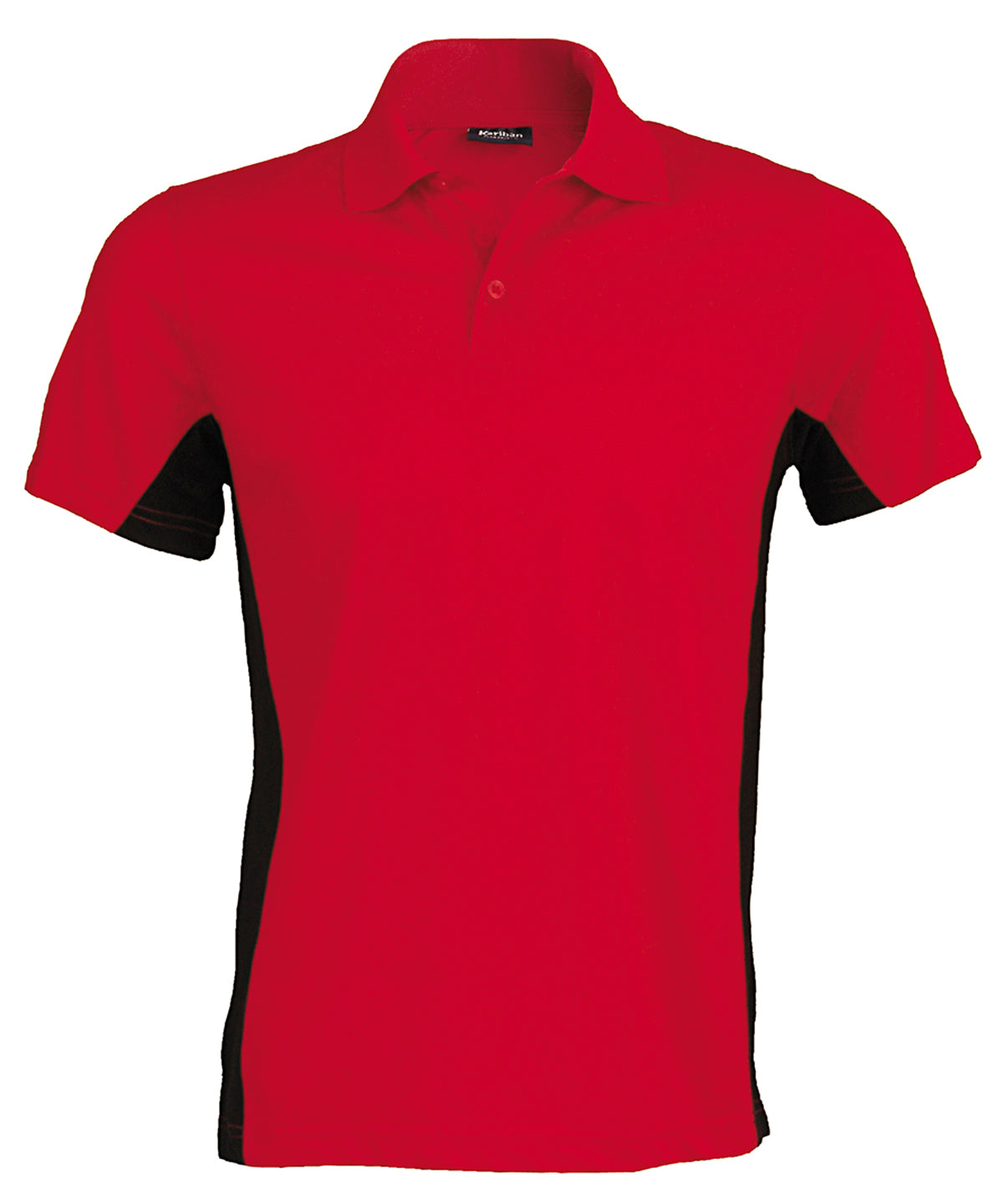 Camiseta polo de manga corta bicolor Flags | Rojo/Negro