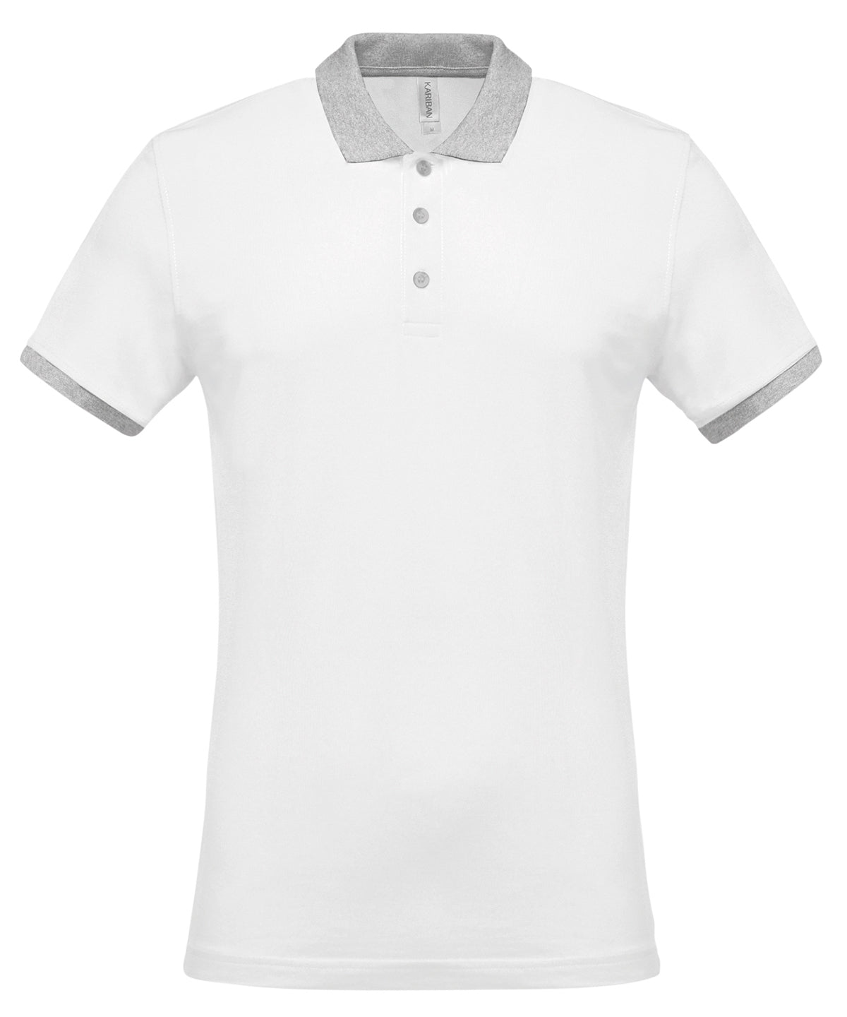 Camisa polo de piqu bicolor | Blanco/Gris Oxford