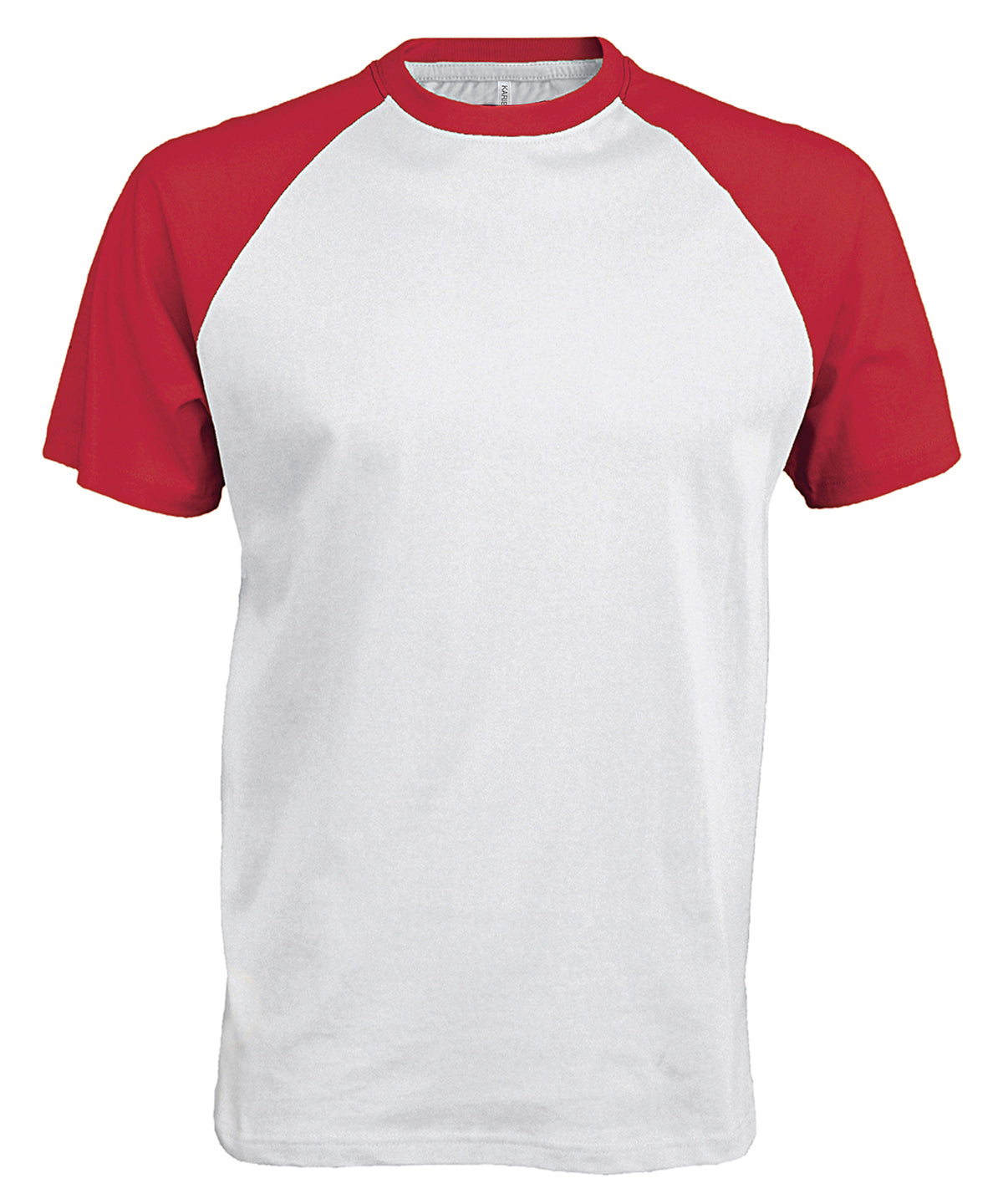 Camiseta de bisbol de manga corta de dos tonos | Blanco/Rojo