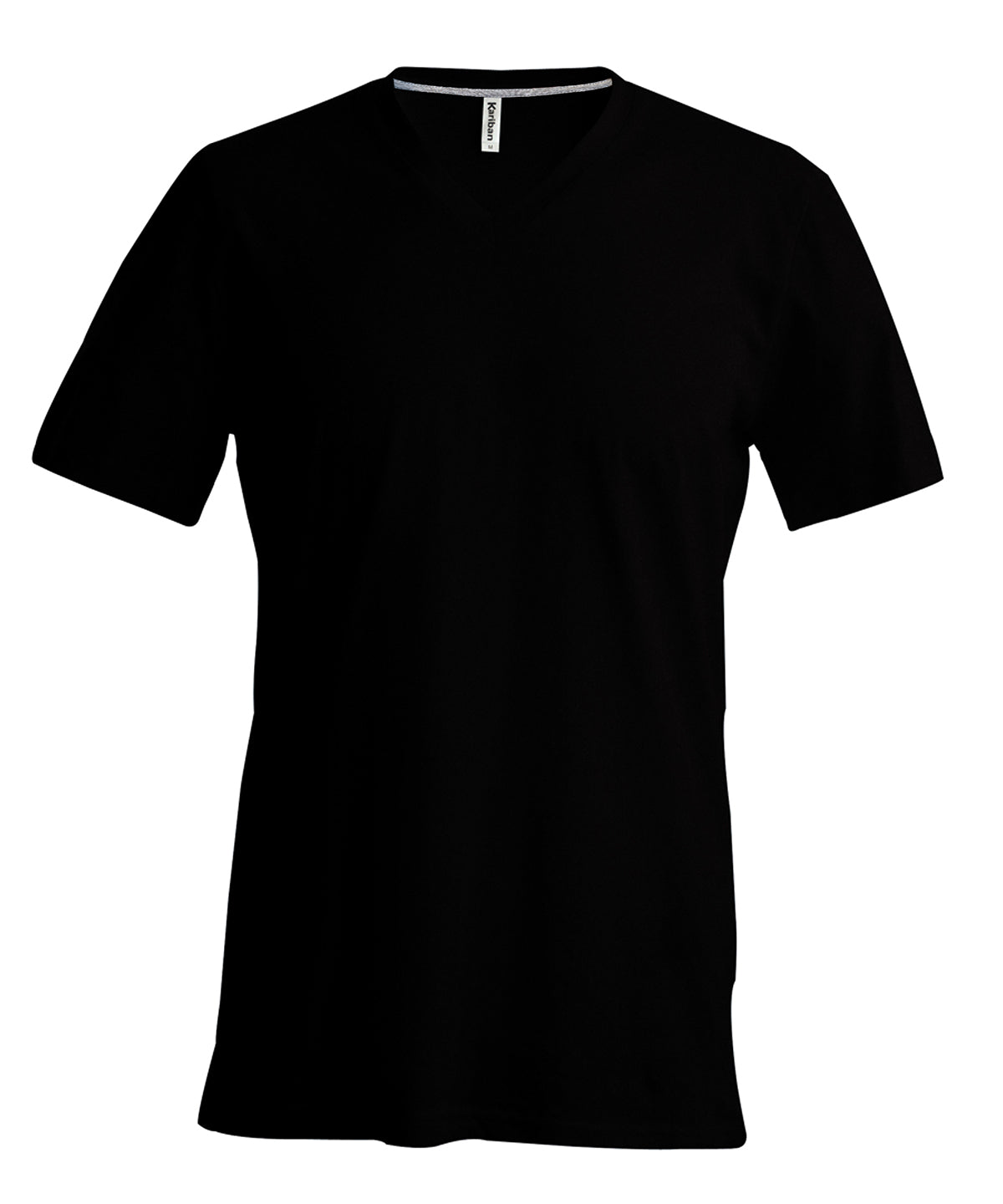 Camiseta de manga corta con cuello en V para hombre | Negro