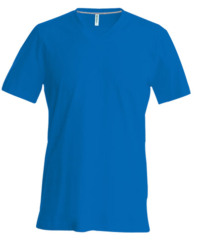 Camiseta de manga corta con cuello en V para hombre | Azul Real