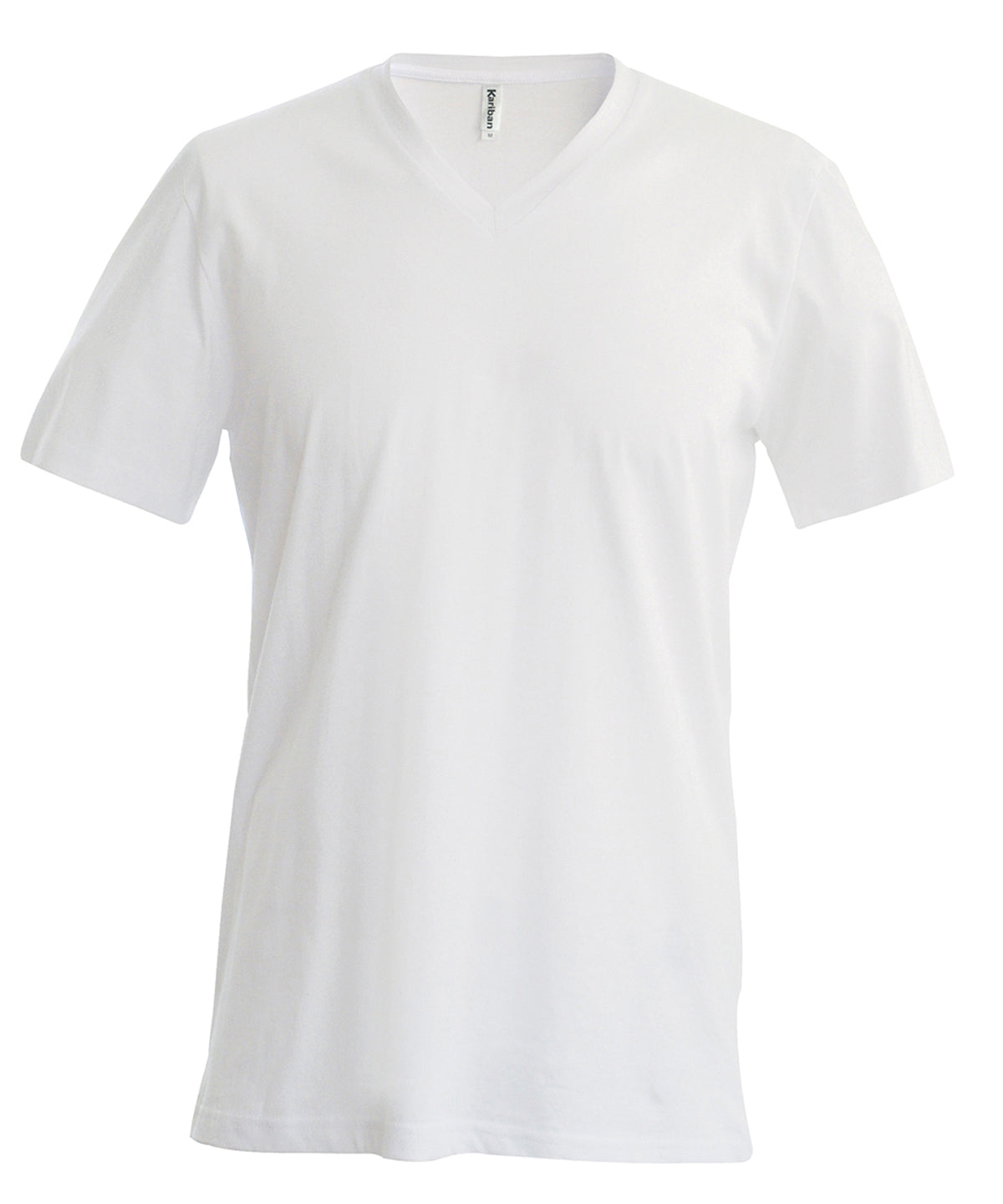 Camiseta de manga corta con cuello en V para hombre | Blanco